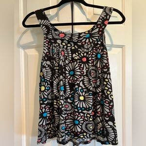 H&M - Kaleidoscope Tank Top / Black , Gray & Colorful Circles - Full Bodice